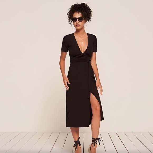 Reformation "Addy" Midi Wrap Dress - Picture 3 of 6